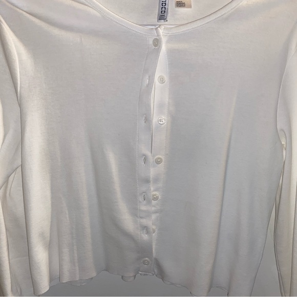 White Cropped Sweater F21 Undivided - Picture 2 of 3